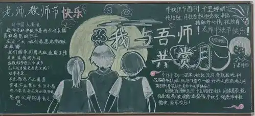 我与吾师共赏月记高一年级9月份主题黑板报评比大赛