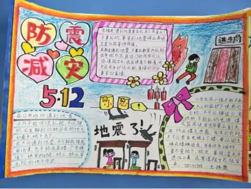 淮北市第三实验小学开展防震减灾手抄报评比活动