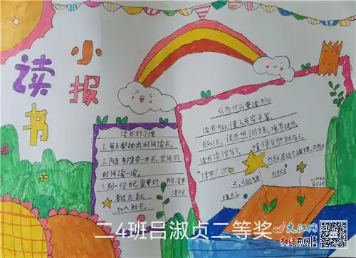 柴桑区第二小学举行书香伴成长读书手抄报比赛组图