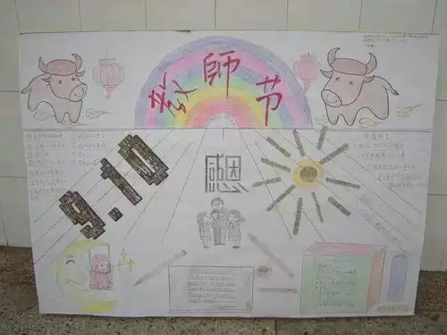 教师节感恩老师主题手抄报教师节手抄报素材,快收藏吧