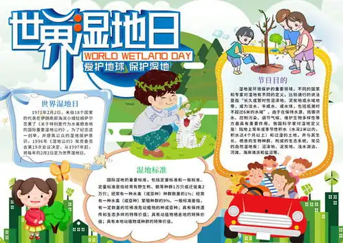 世界湿地日环保手抄报图片