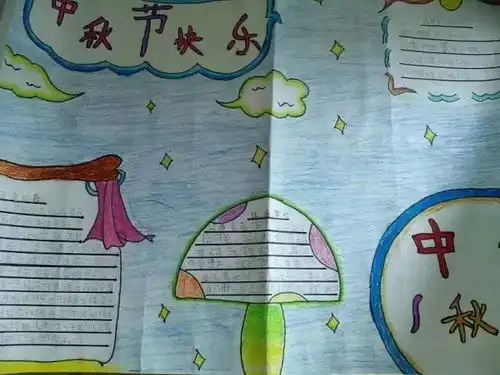 限时领中秋节手抄报月相知识视频介绍手工模版全了