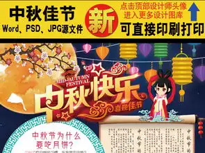 中秋节小报读书古诗月饼文化手抄电子小报图片模板psd设计图下载中秋节手抄报大全编号16629684