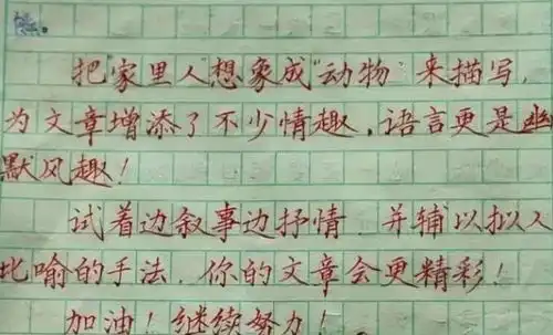 一线女教师批卷风格走红,评语让人耳目一新,字体工整如印刷体