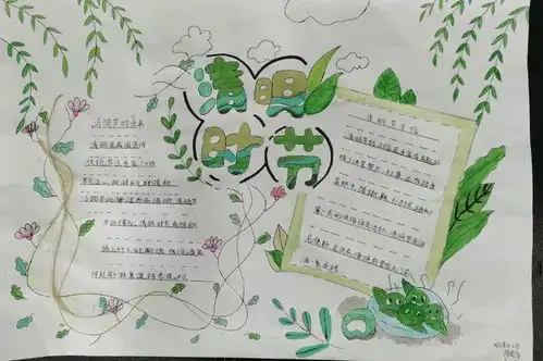 图说清明节义马市第四小学举行清明节手抄报比赛