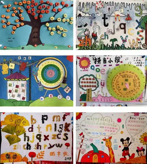 童心绘拼音,创意融小报合肥市习友小学开展制作拼音小报实践活动