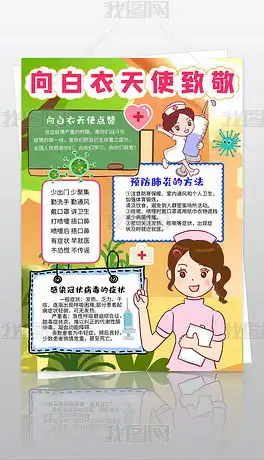预防新型冠状病毒武汉肺炎防治宣传册海报小报手抄报模版图片模板下载