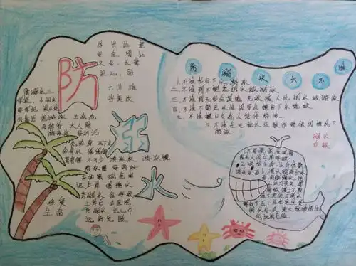 三年级暑假作业有关防溺水的手抄报素材及模板,可以参考一下