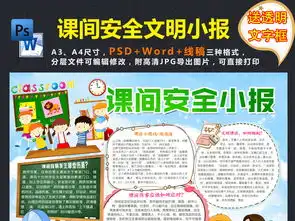 课间安全小报文明校园安全手抄电子小报图片素材psd模板下载44.95mb校园安全手抄报大全安全手抄报