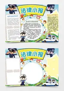 可爱卡通法律小报手抄报word模板下载熊猫办公