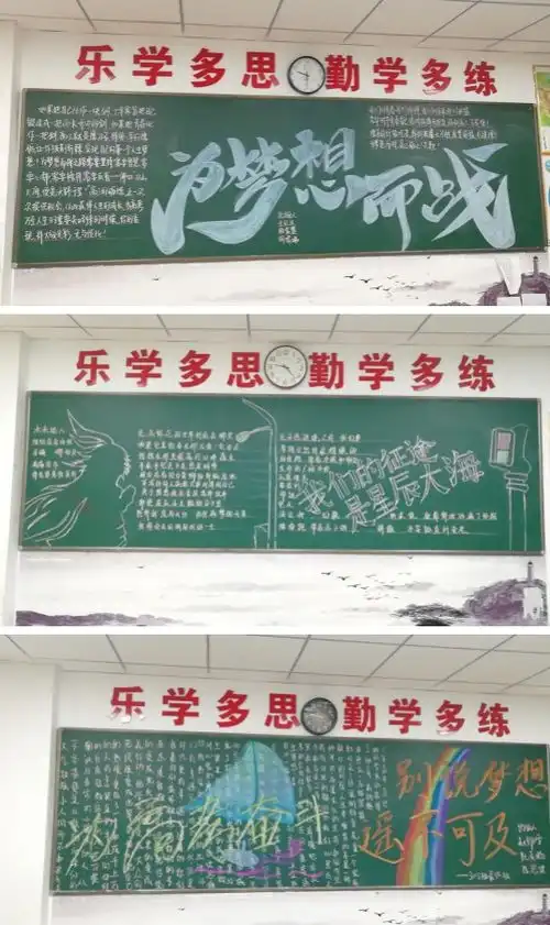 杭州新理想高中砥砺前行,再创辉煌第三期主题黑板报