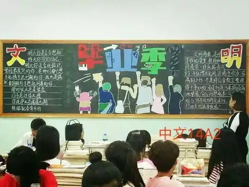 中文系文明毕业板报评比活动