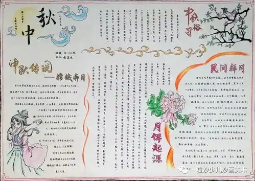 中秋节手抄报画点啥哈市家长快为孩子收藏这些模板