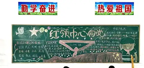 连城镇中心小学纬二路校区开展有关红领巾主题板报活动