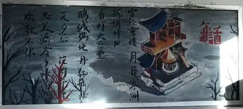真棒这些00后,把黑板报画成了艺术展