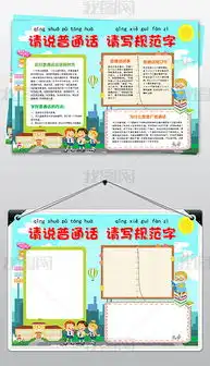 word说好普通话请写规范字小报推广普通话手抄报图片模板下载