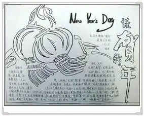 新年手抄报怎么画快点,我很急