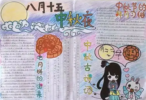 中秋手抄报这个科学小记者的手抄报有点不一样