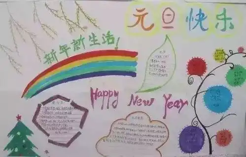 如何让孩子画出一份鹤立鸡群的元旦手抄报,秘诀在这里