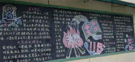 消防安全黑板报天然气泄漏