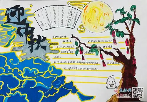 赣州四中开展中秋节手抄报评比活动