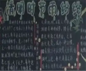 清明节黑板报清明节的由来和习俗