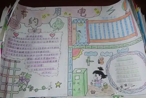 小学生节约用电手抄报