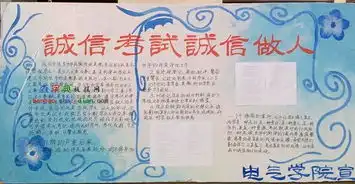 诚实做人文明考试手抄报内容