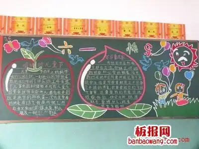 愉快的儿童节黑板报