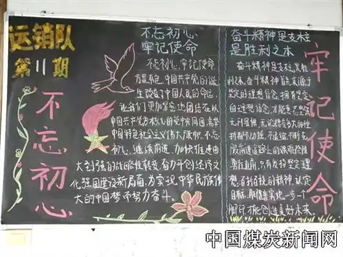 鲁班山北矿开展不忘初心,牢记使命专题黑板报评比活动