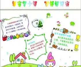 手抄报图片风遇到树叶