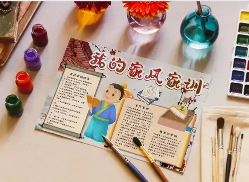 我的家风家训国风手抄报word模板下载熊猫办公