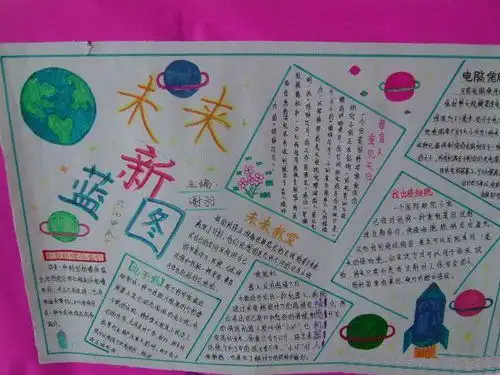 展望我们的未来手抄报设计展望我们的未来手抄报图片查字典板报网