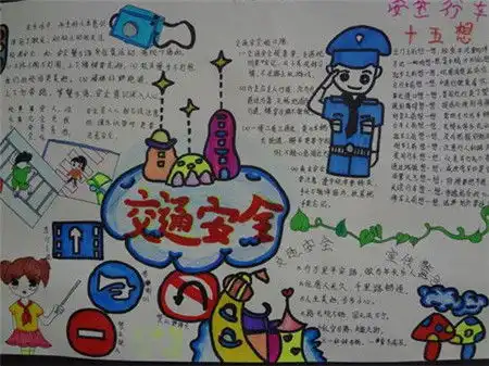 交通安全手抄报重视倒车盲区