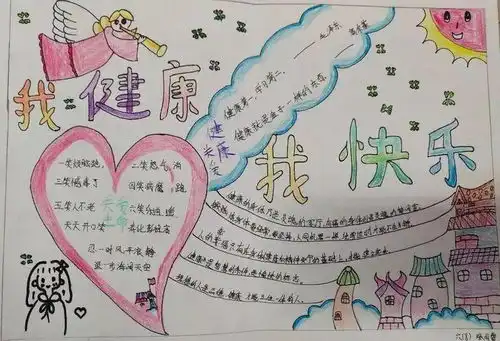 我健康我快乐信都小学c部手抄报展示