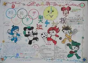 爱家乡,迎冬奥,手抄报