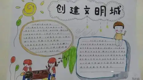 涿职团委丨组织开展创建文明城市主题手抄报评比活动
