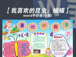 我喜欢的昆虫蝴蝶小报手抄报模板图片下载