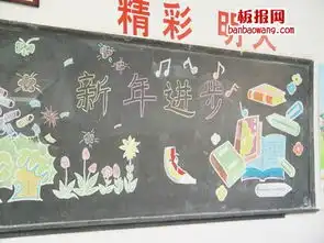 新年我们共同进步黑板报