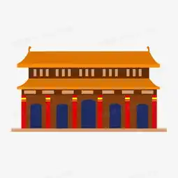 手绘中国古代建筑故宫图片免费下载高清png素材图精灵