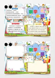 蓝色创意数学小报word模板下载熊猫办公