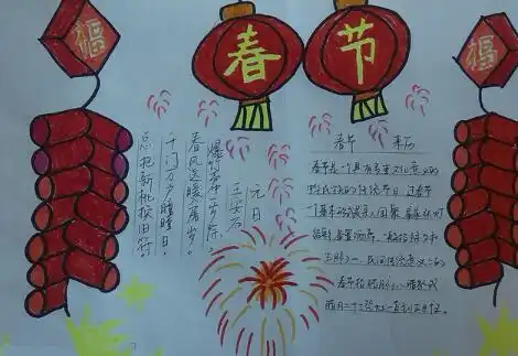 2019小学春节手抄报封面