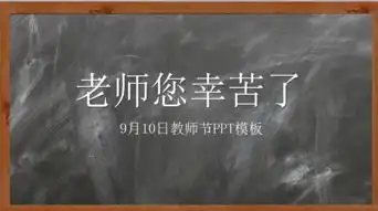 黑板背景感恩教师节ppt模板下载