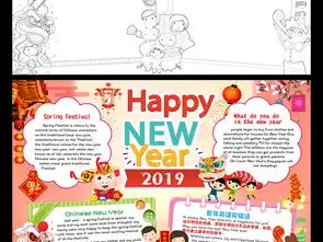 2019英语新年元旦小报春节快乐手抄报猪年电子小报图片素材worddoc模板下载107.33mb春节元旦手抄报大全节日手抄报