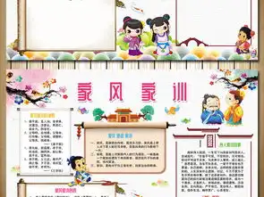 古典中华传统美德家风家训手抄报图片模板psd设计图下载道德与法治手抄报大全编号17336969
