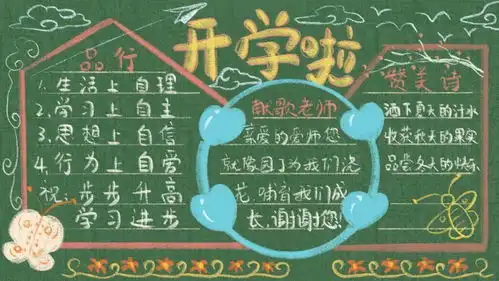 开学啦新学期黑板报手抄报模板,已经帮你准备好了