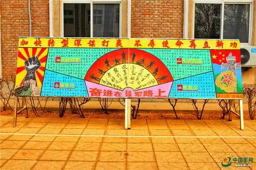 这些精美的板报,拉开军校大比武的帷幕