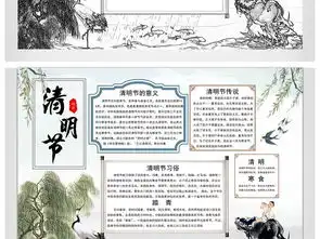 清明节小报设计图片电子模板边框手抄报