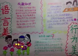 用文明的语言和行动与他人交往的手抄报