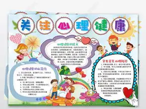 关注心理健康小报放飞心灵关爱成长手抄报电子模版图片模板下载